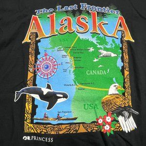 Alaska The Last Frontier Princess Cruises Men's Black Short Sleeve T-Shirt